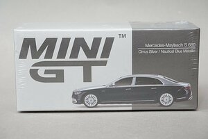 MINI GT / TSM 1/64 Mercedes メルセデス マイバッハ S680 シーラスシルバー / ノーティカルブルーメタリック (左ハンドル) MGT00516-L