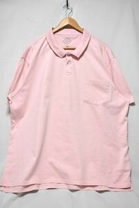 ＠美品 ST.JOHN'S BAY セントジョンズベイ 半袖ポロシャツP135 アメリカ古着 ビックサイズ XXL ピンク