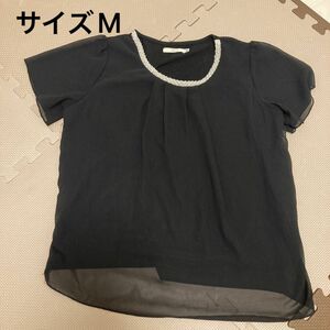 カットソー Tシャツ 半袖Tシャツ ブラック トップス