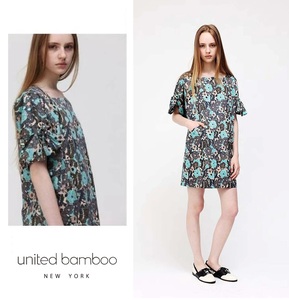  beautiful goods regular price 3.8 ten thousand United Bamboo cotton do Le Mans One-piece floral print 