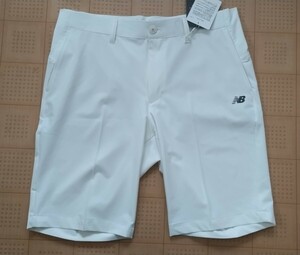 即決新品 New Balance GOLF ストレッチハーフパンツ 5サイズ 80～84㎝ ホワイト ニューバランス ゴルフ