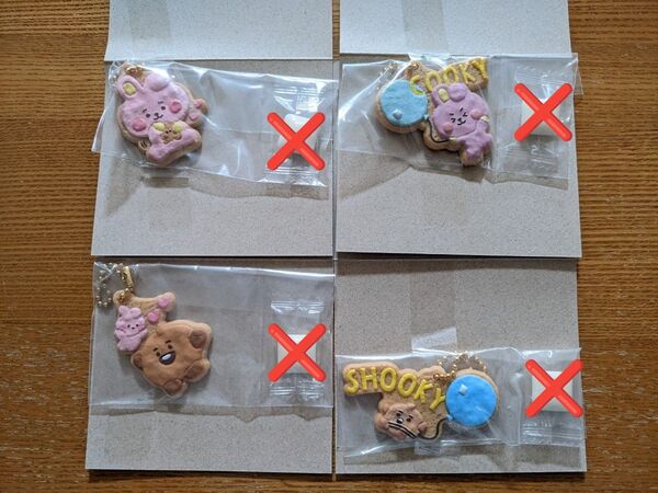 BT21 クッキーチャームコット3 SHOOKY&SHOOKY(風船ver.)・COOKY&COOKY (風船ver.)4点セット