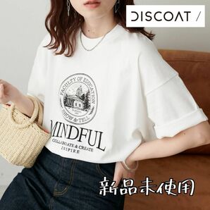 【新品】Discoat MINDFUL 刺繍 ロゴTシャツ ホワイト