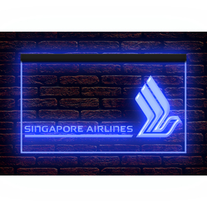 J875 // LED ネオンライトサイン Singapore Airlines シンガポール航空■サイズ(約)：W550mm x H300mm 大きいサイズ