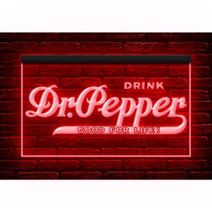 P143 // LED ネオンライトサイン Dr Pepper Beer ドクターペッパー■サイズ(約)：W550mm x H300mm 大きいサイズ