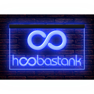 P147 // LED ネオンライトサイン Hoobastank Music フーバスタンク■サイズ(約)：W550mm x H300mm 大きいサイズ