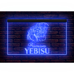 P185 // LED ネオンライトサイン Yebisu Beer ヱビスビール■サイズ(約)：W300mm x H200mm