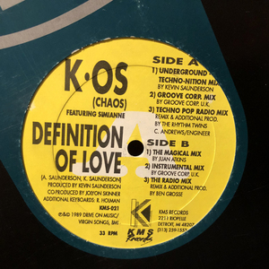 デトロイト★12★KOS (Chaos) Featuring Simianne - Definition Of Love★Kevin Saunderson★Juan Atkins