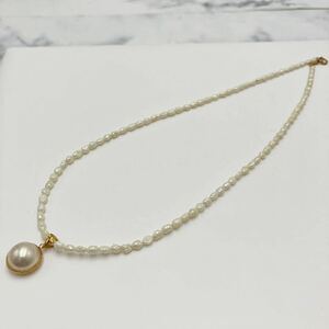 *[ selling out ] precious metal accessory pearl necklace catch yellow gold K18 stamp lady's formal ceremonial occasions gross weight 6.9g