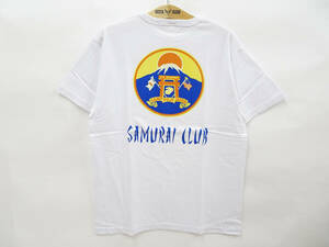 バズリクソンズ ミリタリー Tシャツ BUZZ RICKSON'S CAMP FUJI SAMURAI CLUB 半袖 BR78992 白 (L) 多少汚れ 50%オフ(半額) 即決 新品