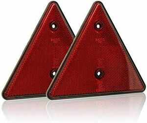 MFC PRO 赤 汎用 純正 三角 リフレクター 2枚 トラック カードトレーラー ジェットトレーラー 反射板