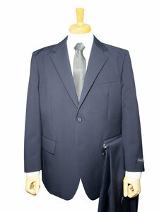 24203-21-K5 年間定番 ストレッチ スーツ 2ツボタン ワンタック 大きい アジャスター付 紺 ネイビー 無地 メンズ ビジネス