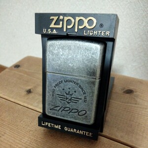 ZIPPO ジッポー オイルライター 化粧箱有り　アンティーク　シルバー　1994年製