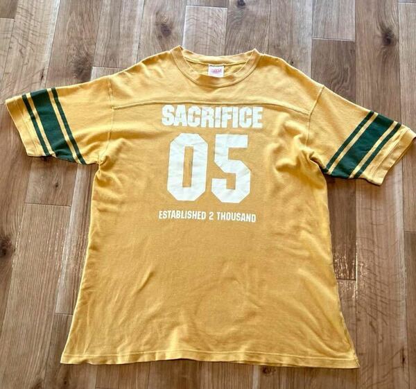 sacrifice サクリファイス フットボール tシャツ 古着 オーバーサイズ アメカジ 半袖 