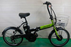  хорошая вещь *Peltech электрический складной велосипед TDN-208L 6 скорость 20 дюймовый * большая вместимость 8.0Ah аккумулятор * с зарядным устройством .