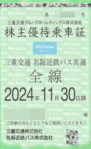 定期券タイプ 三重交通グループ 株主優待乗車証 三重交通 名阪近鉄バス 共通全線 送料込