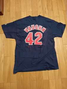 モー・ボーン Mo VAUGHN (ボストン・レッドソックス) のTシャツ サイズL ヒビ割れ有MLB ジャンク