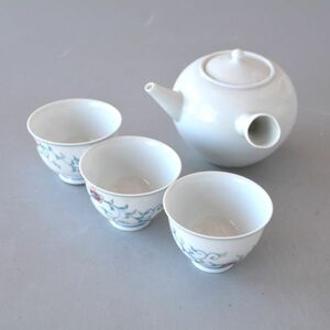 急須 ポット 中国茶器セットB 茶杯3個 高級白磁