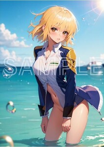 J4217 カガリ・ユラ・アスハ 機動戦士ガンダム SEED DESTINY A4 同人 イラスト 美少女 美女 下着 コスプレ ポスター エロ .