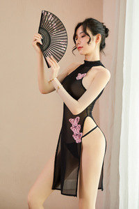 * postage included *JG-4 free size black cosplay baby doll retro tea ina sexy inner mesh costume body suit 