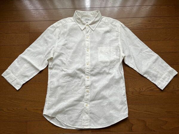 グローバルワーク リネン/コットンシャツ M サイズ