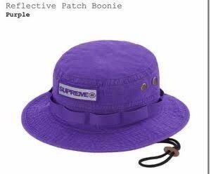 supreme 2021ss Reflective Patch Boonie Purple Size S/M