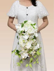  feeling of luxury white clutch bouquet largish . butterfly orchid Japanese clothes Western-style clothes wedding wedding 