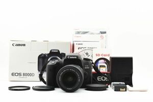 【美品】キャノン Canon EOS 8000D 18-55mm F3.5-5.6 レンズキット 　SDカード・元箱付《ショット数3619回》#2151
