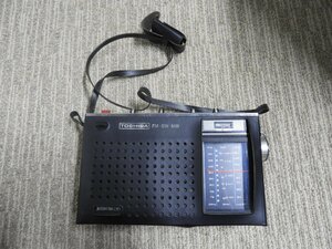  Showa Retro Toshiba radio RP-202F FM/SW/MW 3 band with cover (6143)