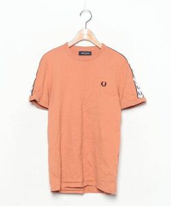 「FRED PERRY」 半袖Tシャツ S オレンジ メンズ