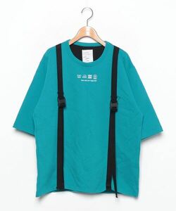 「SHAREEF」 半袖Tシャツ 2 ターコイズブルー メンズ