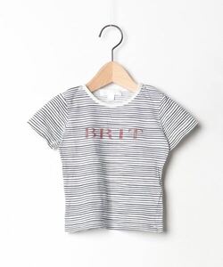 「BURBERRY」 「KIDS」ボーダー柄半袖Tシャツ 24M ネイビー キッズ