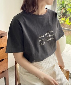 「LOWRYS FARM」 半袖Tシャツ FREE チャコールグレー レディース