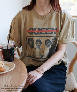 「DISCOAT」 「queen」半袖Tシャツ FREE ベージュ レディース