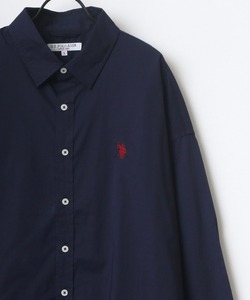 「U.S. POLO ASSN.」 長袖シャツ M ネイビー メンズ