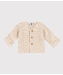 「PETIT BATEAU」 「KIDS」ニットカーディガン 18MONTH オフホワイト キッズ