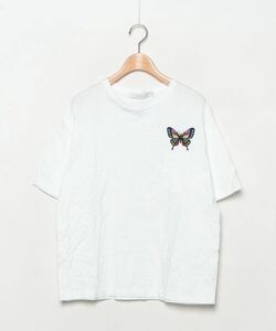 「rehacer」 ワンポイント半袖Tシャツ S ホワイト メンズ