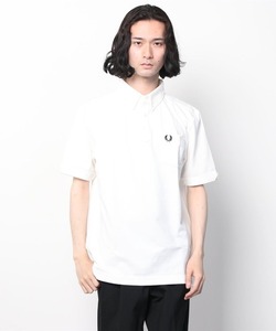 「FRED PERRY」 半袖ポロシャツ M ホワイト メンズ