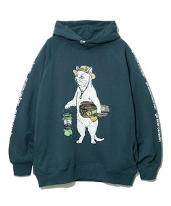 「go slow caravan」 プルオーバーパーカー X-LARGE グリーン メンズ