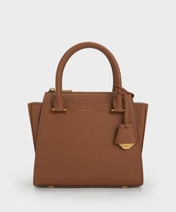 「CHARLES & KEITH」 2WAYバッグ S チョコ レディース