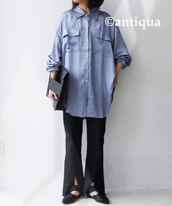 「antiqua」 「patterntorso」長袖シャツ FREE ブルー系その他 レディース