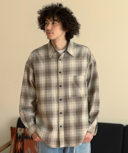 「BAYFLOW」 長袖シャツ LARGE ベージュ メンズ