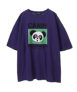 「Candy Stripper」 半袖Tシャツ 2 パープル レディース