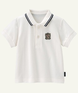 「combimini」 「KIDS」半袖ポロシャツ 100 オフホワイト キッズ