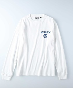 「AVIREX」 長袖Tシャツ M ホワイト メンズ