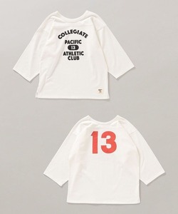 「SHIPS」 「Collegiate Pacific」7分袖Tシャツ SMALL ホワイト メンズ