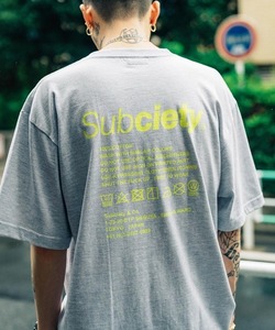 「Subciety」 半袖Tシャツ X-LARGE アッシュ メンズ