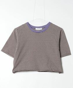 「SENSE OF PLACE by URBAN RESEARCH」 ボーダー柄半袖Tシャツ - ブラウン レディース