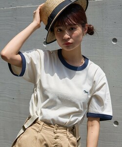 「FREAK'S STORE」 半袖Tシャツ「TOWN CRAFTコラボ」 フリ- ネイビー レディース