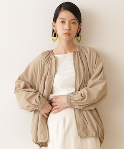 「NATURAL BEAUTY BASIC」 ジップアップブルゾン MEDIUM キャメル レディース